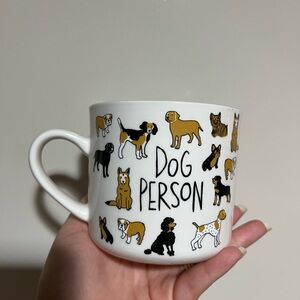 Charming Dog Person Mug - White and Brown